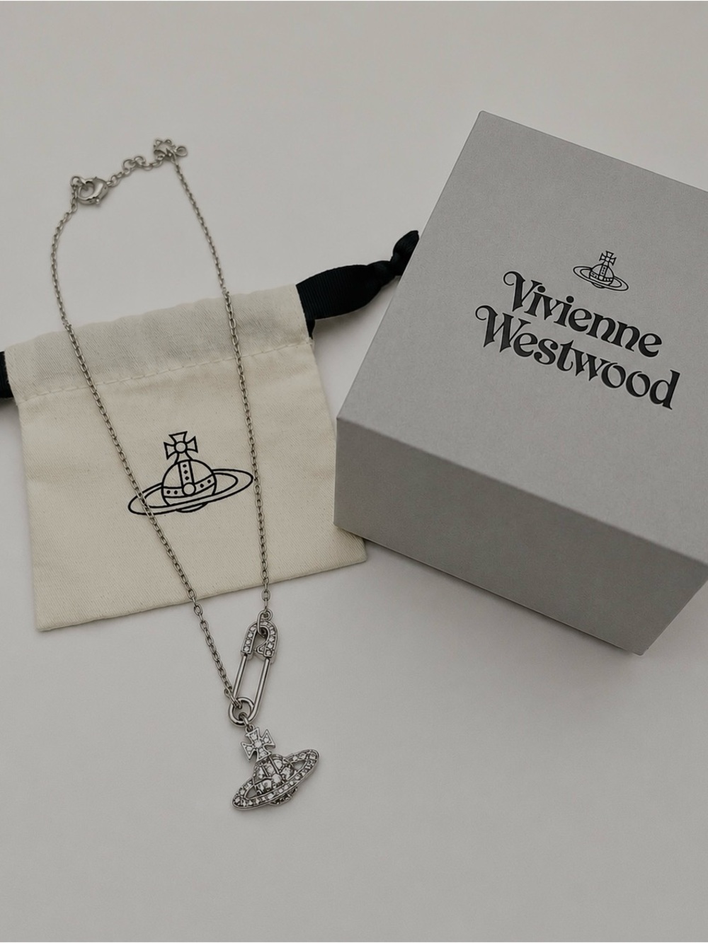 Vivienne Westwood Lucrece Crystal Orb Pendant Necklace – Silver - Picture 8 of 11